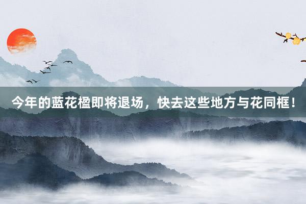 今年的蓝花楹即将退场，快去这些地方与花同框！