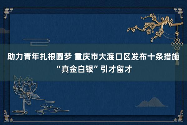 助力青年扎根圆梦 重庆市大渡口区发布十条措施“真金白银”引才留才