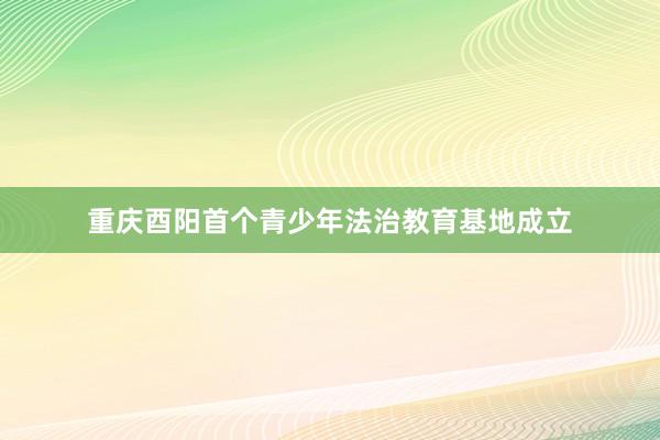 重庆酉阳首个青少年法治教育基地成立