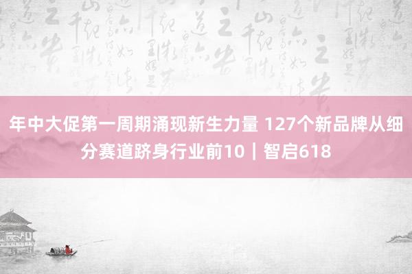 年中大促第一周期涌现新生力量 127个新品牌从细分赛道跻身行业前10｜智启618
