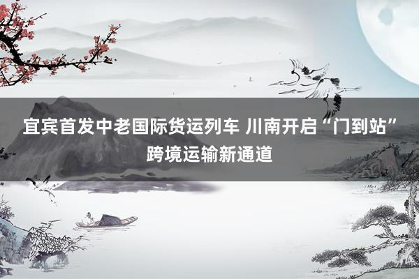 宜宾首发中老国际货运列车 川南开启“门到站”跨境运输新通道