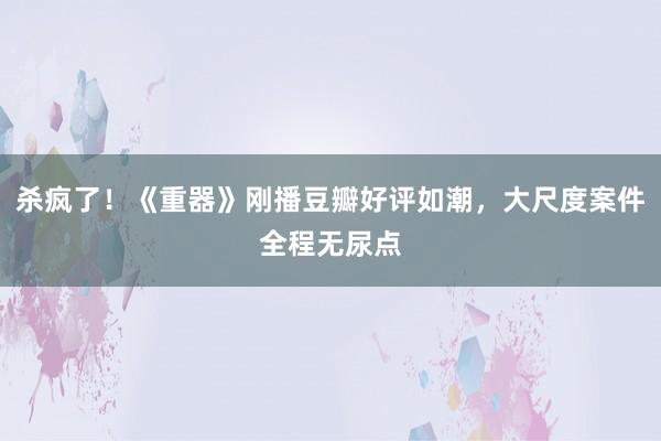 杀疯了！《重器》刚播豆瓣好评如潮，大尺度案件全程无尿点