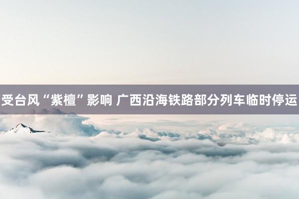 受台风“紫檀”影响 广西沿海铁路部分列车临时停运