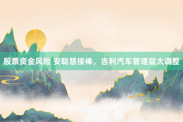 股票资金风险 安聪慧接棒，吉利汽车管理层大调整