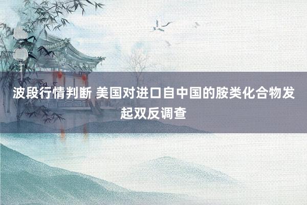 波段行情判断 美国对进口自中国的胺类化合物发起双反调查