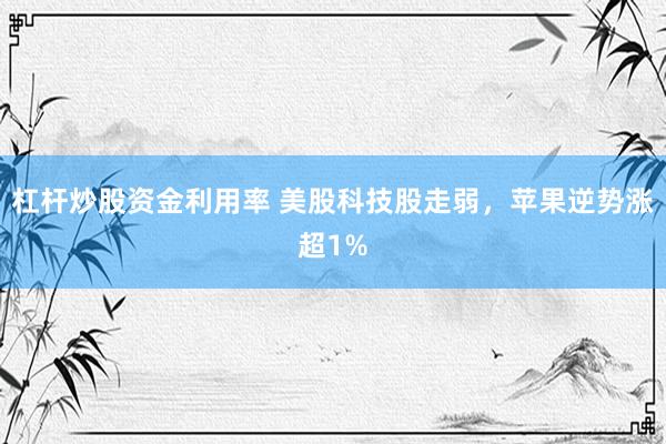 杠杆炒股资金利用率 美股科技股走弱，苹果逆势涨超1%